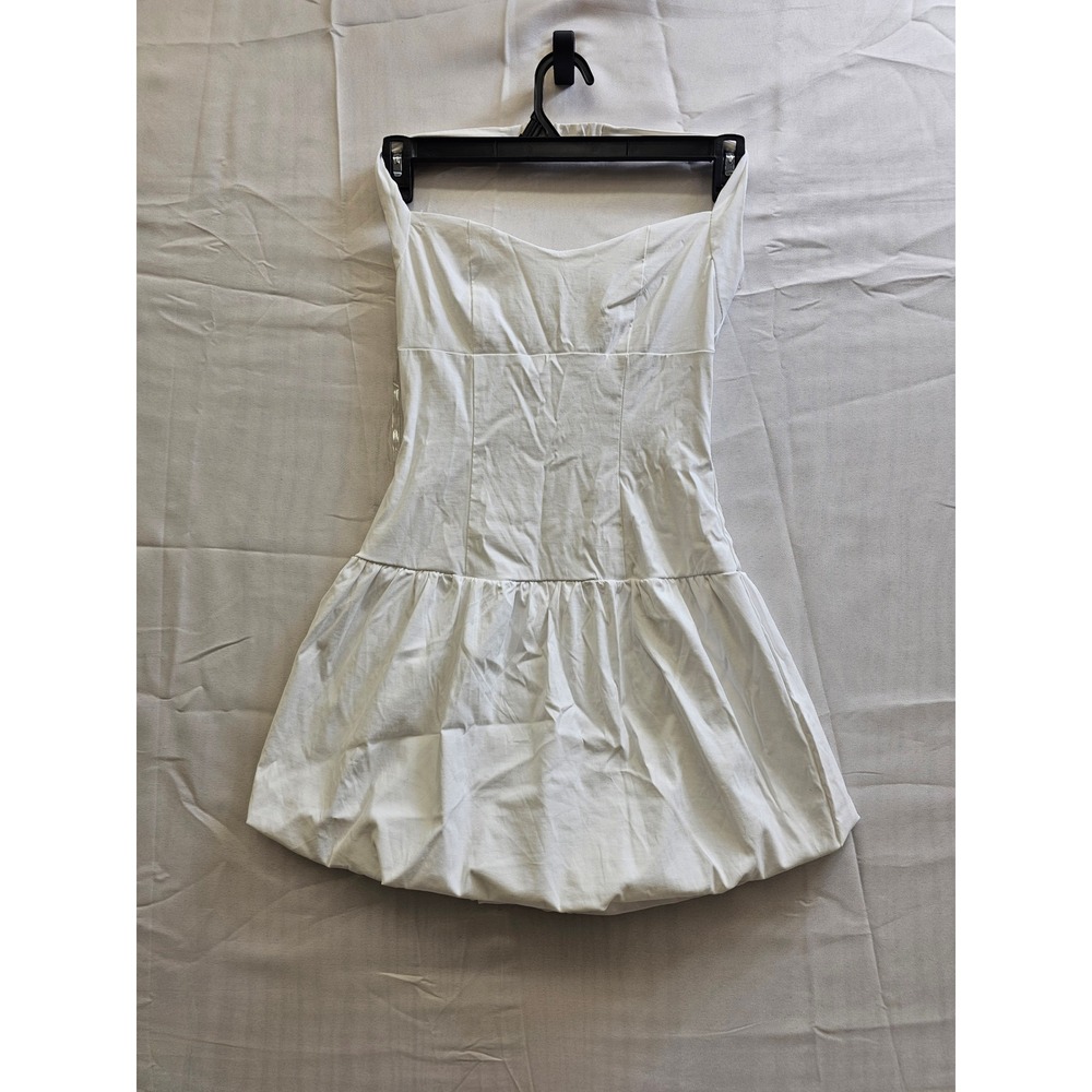Wild Fable White Bubble Hem Mini Dress‎ Halter Sweetheart Neck XXS NEW